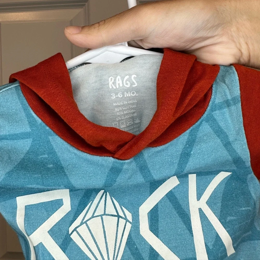 Rags‎ Hooded Romper Size 3-6 months